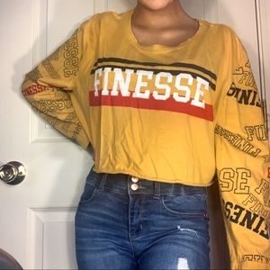 yellow cropped long sleeve